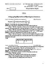 Đề thi chọn học sinh giỏi lớp 9 năm học 2014-2015 đề chính thức - môn Tin học
